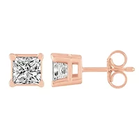1/2 ct. tw. Diamond Princess Friction Stud Earring 14K Gold