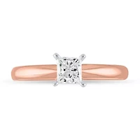 1/2 ct. tw. Diamond Princess Solitare Ring in 14K Gold