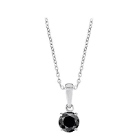 1/2 ct. tw. Black Diamond Solitare Pendant 10K Gold