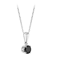 1/2 ct. tw. Black Diamond Solitare Pendant 10K Gold