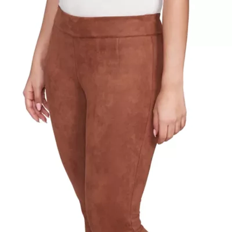 SOLID FAUX SUEDE PANT