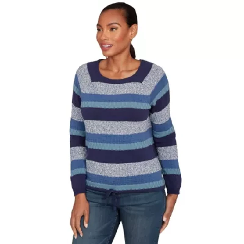 MARLED STRIPE BLOUSON PULLOVER