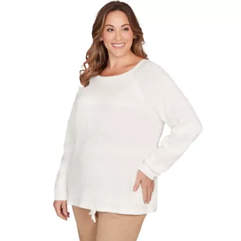 SOLID TEXTURE STRIPE BLOUSON PULLOVER