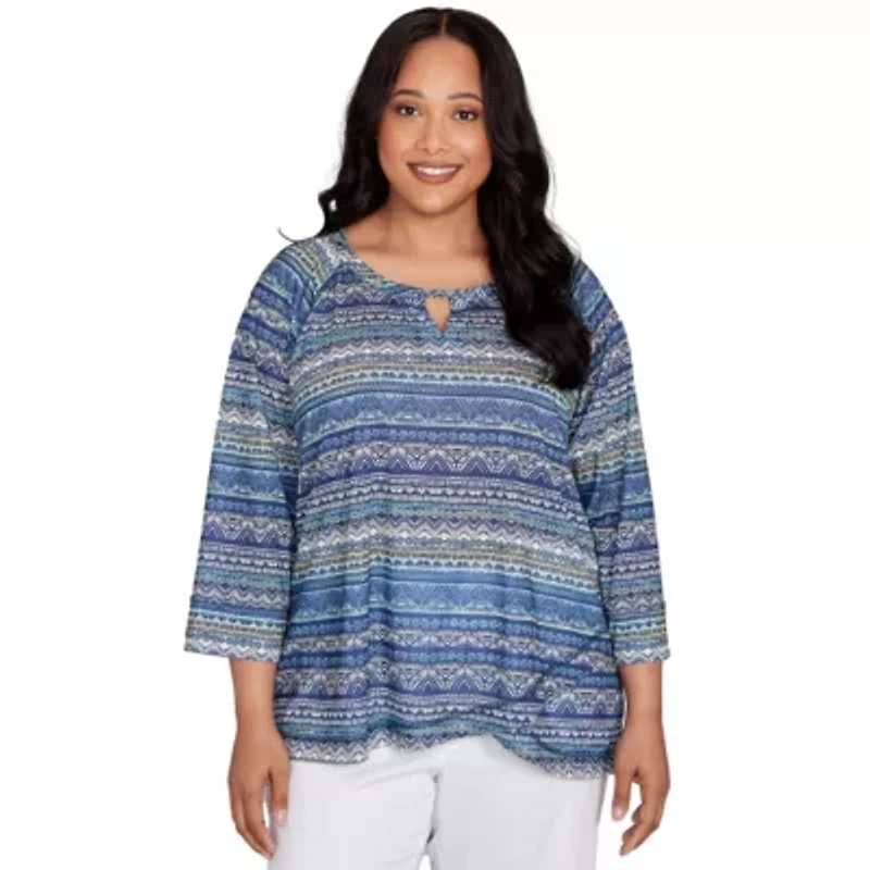 PRINTED TULIP HEM SLUB