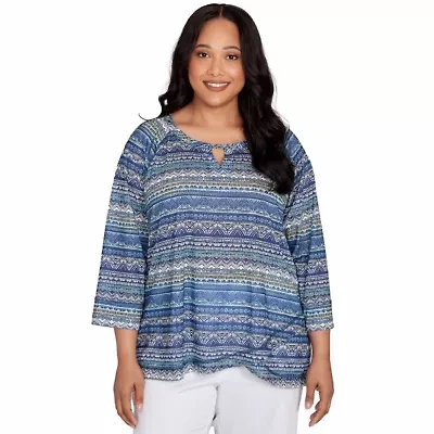 PRINTED TULIP HEM SLUB