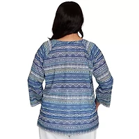 PRINTED TULIP HEM SLUB