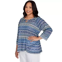 PRINTED TULIP HEM SLUB