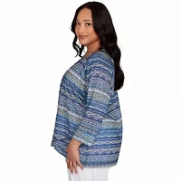 PRINTED TULIP HEM SLUB