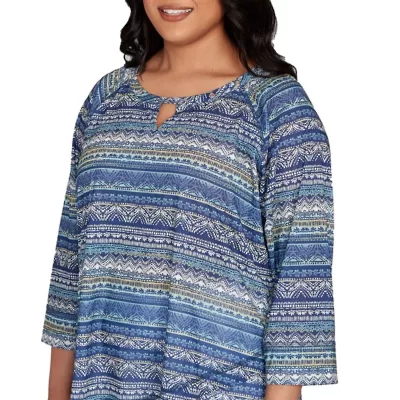 PRINTED TULIP HEM SLUB