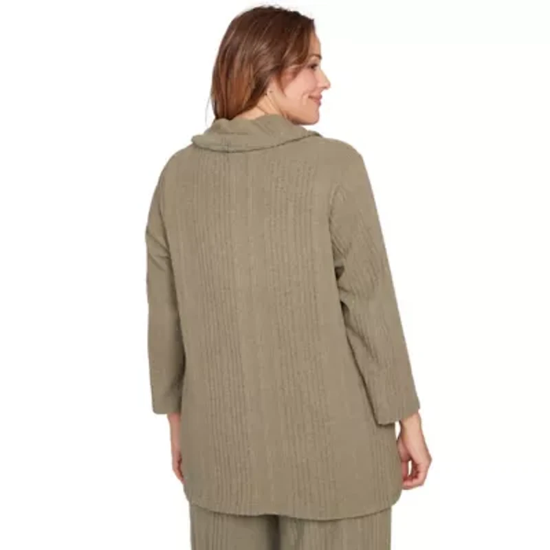 SOLID TEXTURE HATCHI COWL NECK TUNIC