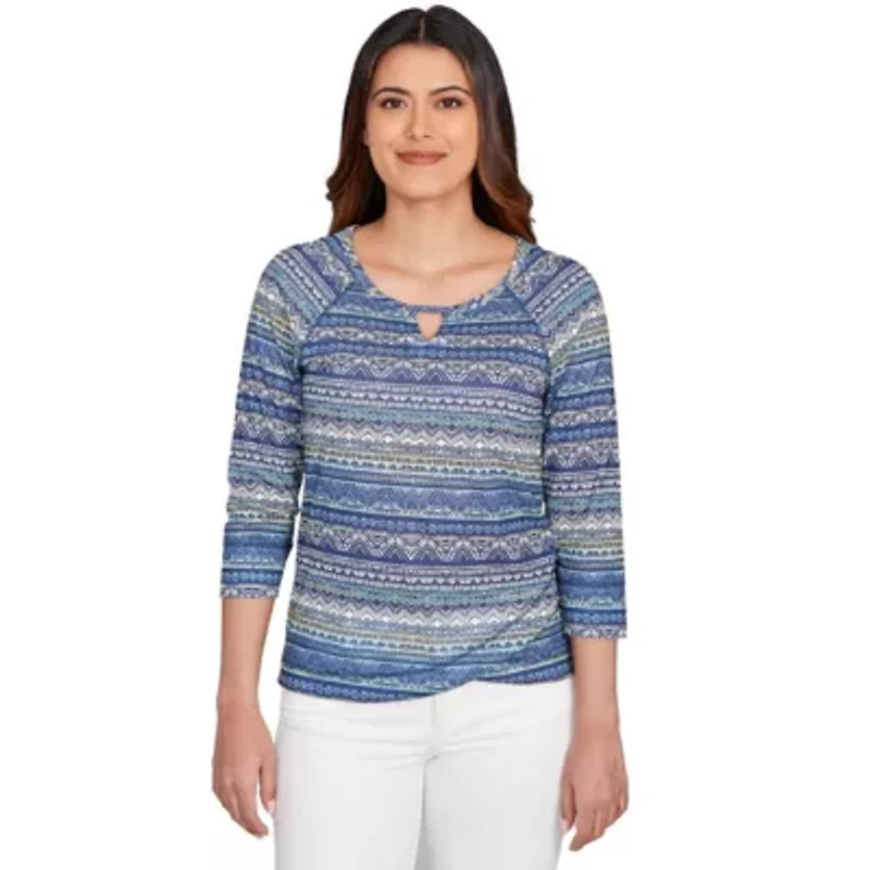 PRINTED TULIP HEM SLUB