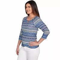 PRINTED TULIP HEM SLUB