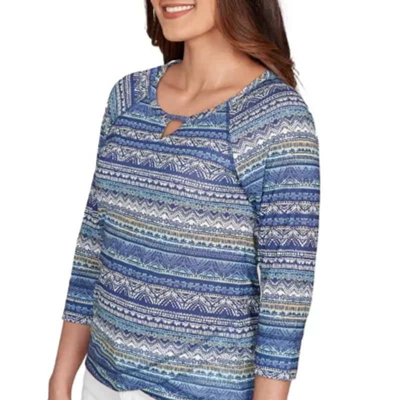 PRINTED TULIP HEM SLUB