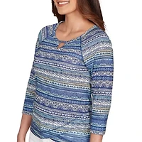 PRINTED TULIP HEM SLUB