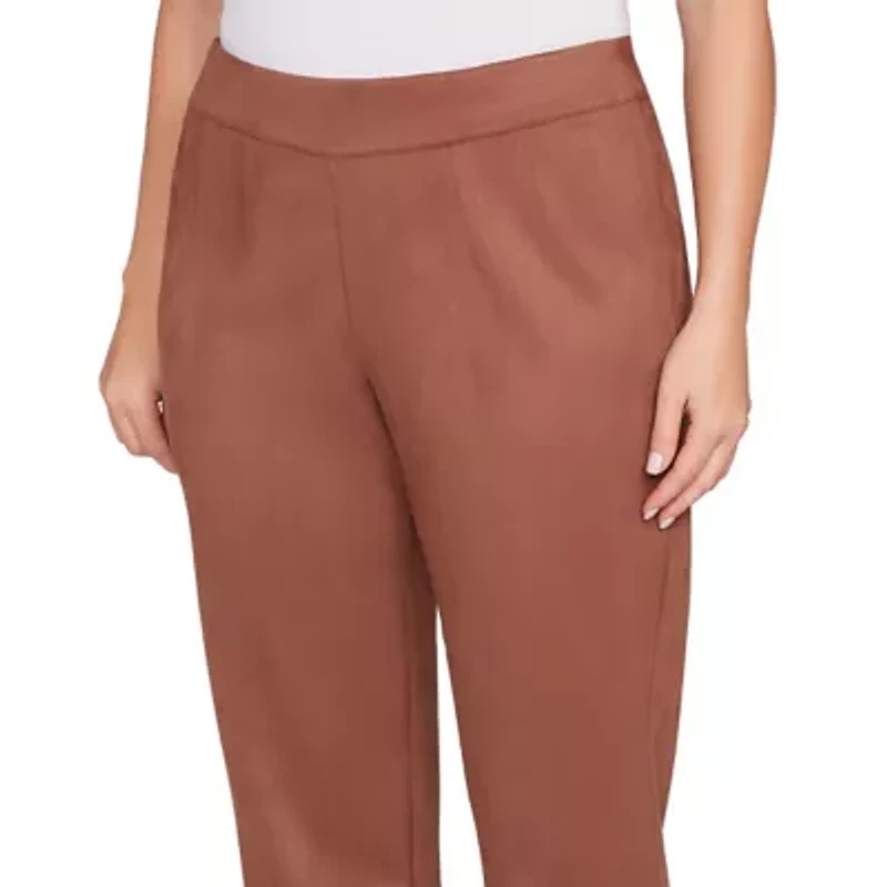 SOLID FAUX SUEDE PANT
