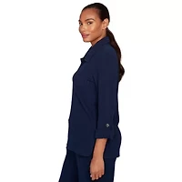 SOLID TEXTURED HATCHI HENLEY TUNIC