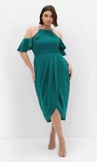 Love Siren Ruffle Shoulder Dress