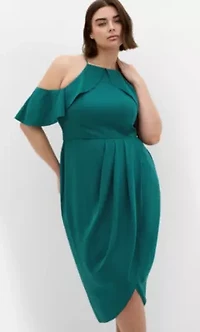 Love Siren Ruffle Shoulder Dress