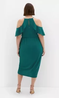 Love Siren Ruffle Shoulder Dress