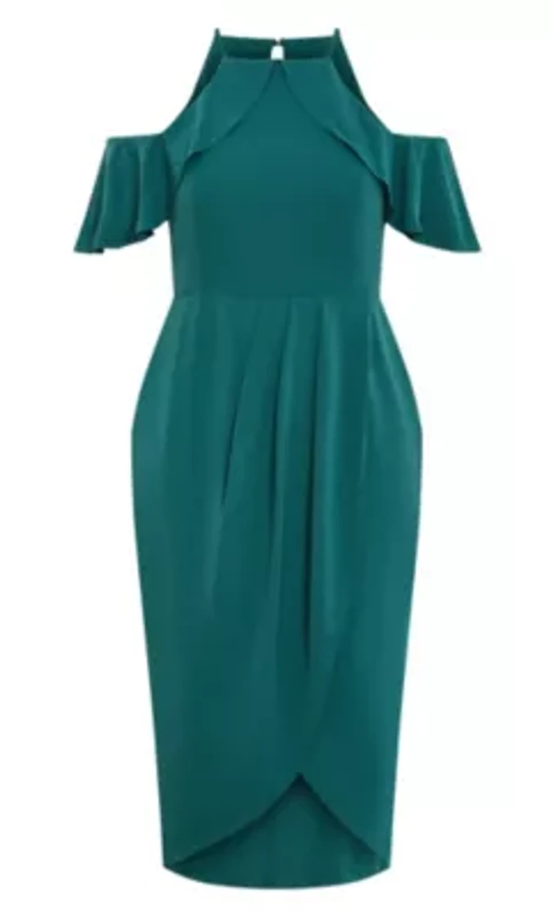 Love Siren Ruffle Shoulder Dress