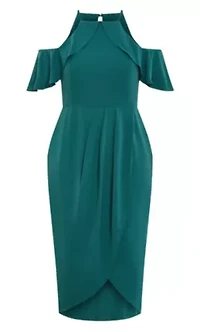 Love Siren Ruffle Shoulder Dress