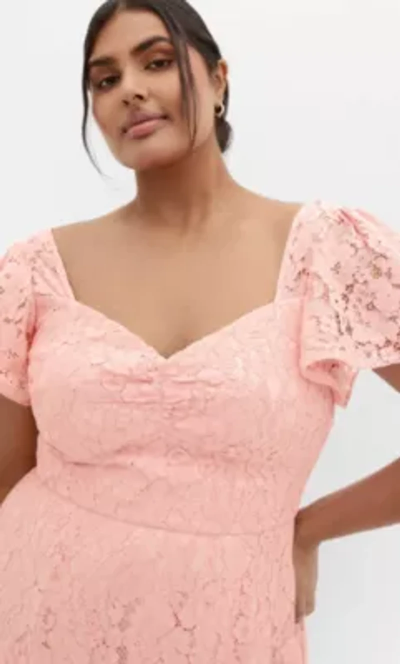 Maisie Lace Midi Dress