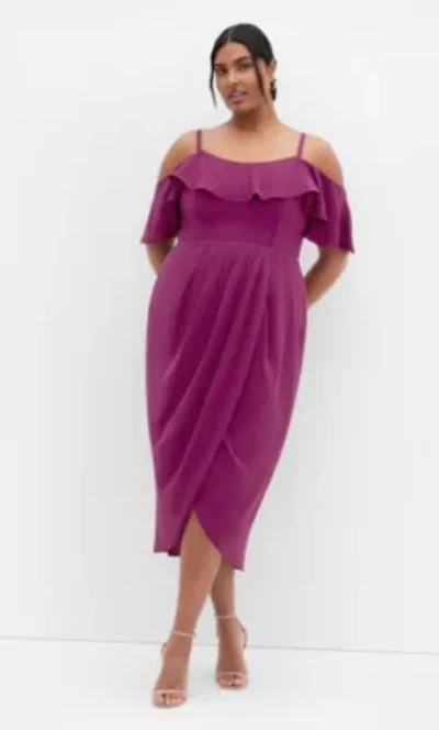 Flirtation Drape Midi Dress