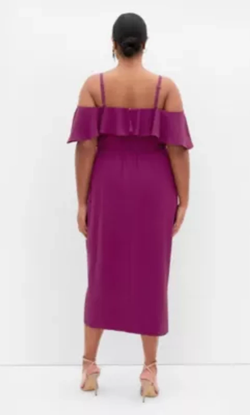 Flirtation Drape Midi Dress