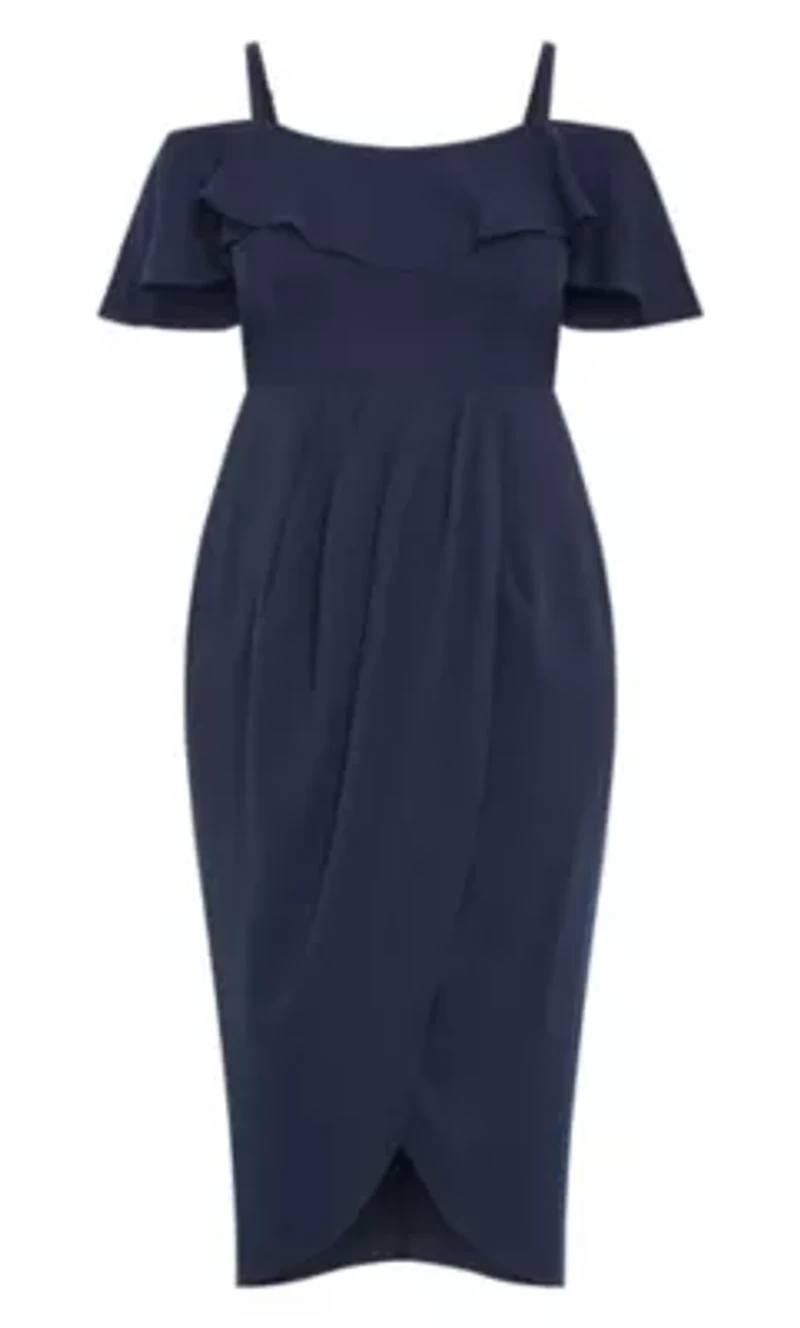 Flirtation Drape Midi Dress