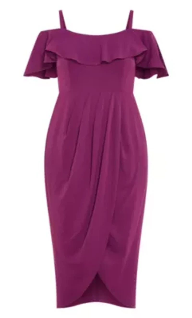 Flirtation Drape Midi Dress