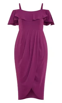 Flirtation Drape Midi Dress