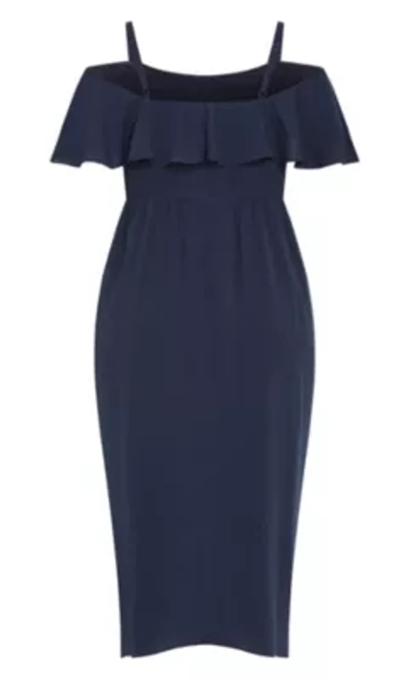 Flirtation Drape Midi Dress