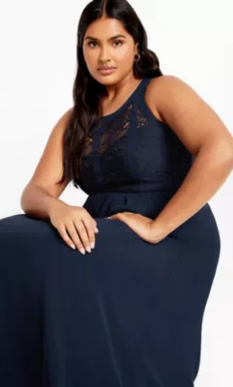 Panelled Bodice Maxi Dress