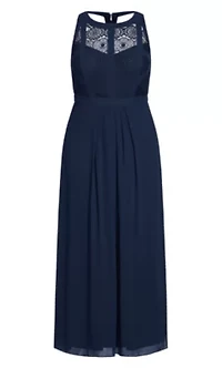 Panelled Bodice Maxi Dress