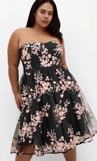 Ambrosia Strapless Tulle Dress