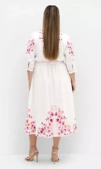 Annabelle Button Closure Midi Dress
