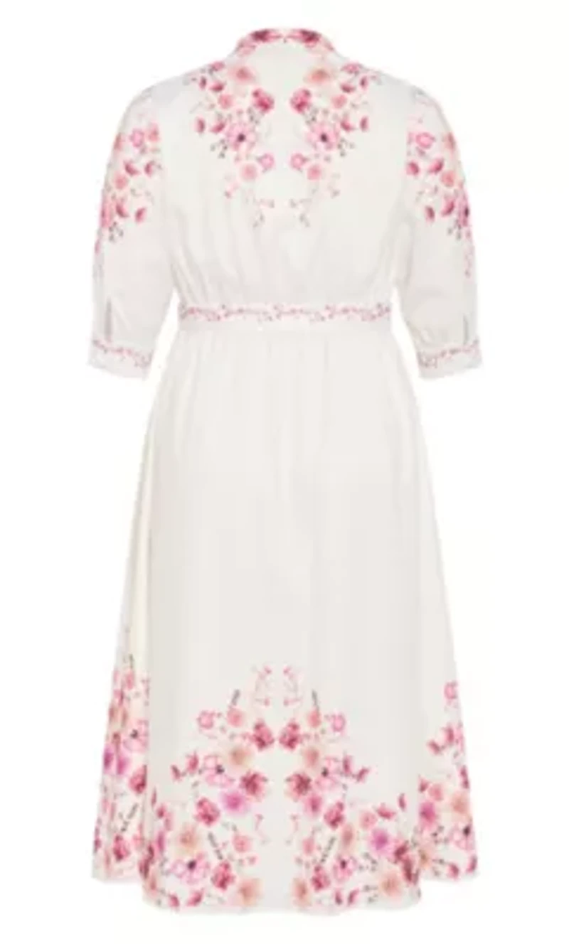 Annabelle Button Closure Midi Dress