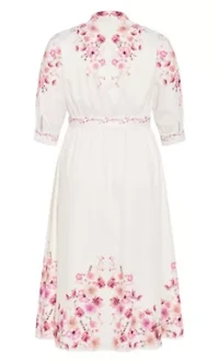 Annabelle Button Closure Midi Dress