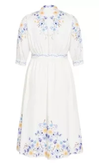 Annabelle Button Closure Midi Dress