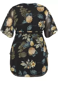 Wrap Golden Floral Dress