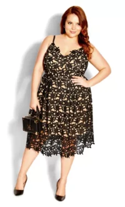 So Fancy Lace Fit And Flare Dress