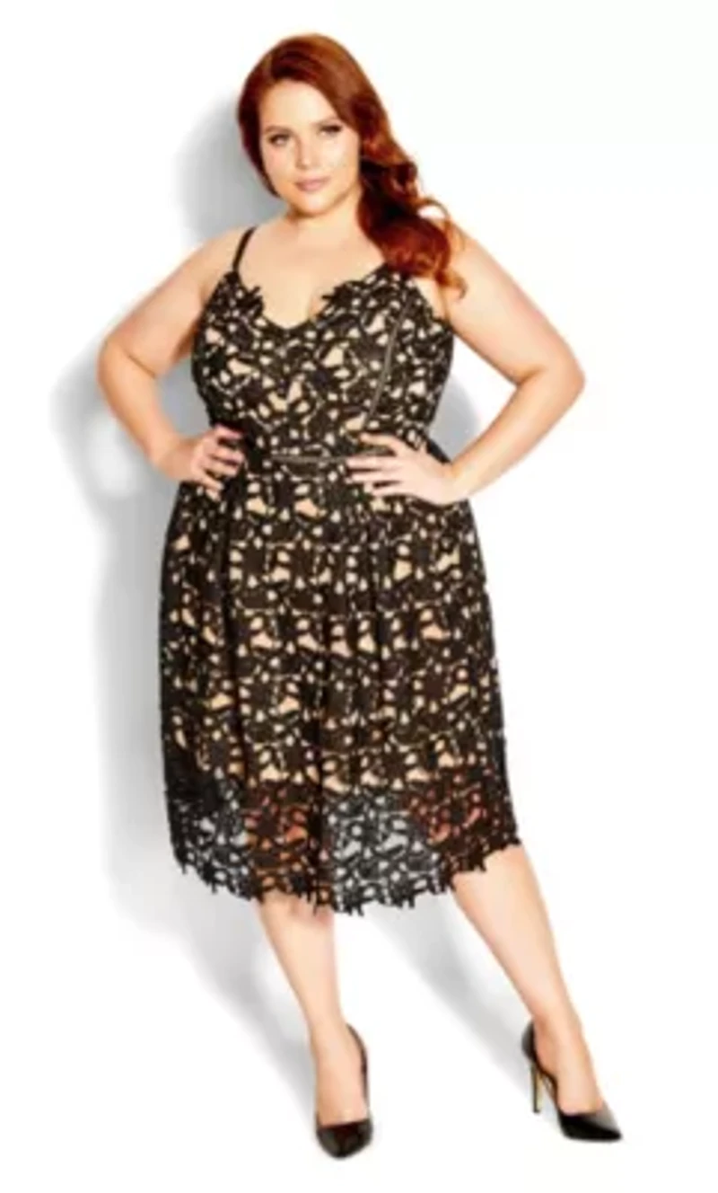 So Fancy Lace Fit And Flare Dress