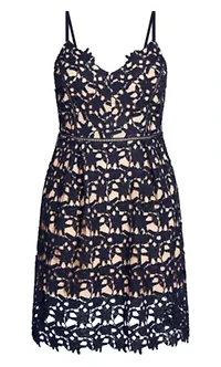 So Fancy Lace Fit And Flare Dress