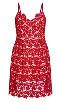 So Fancy Lace Fit And Flare Dress