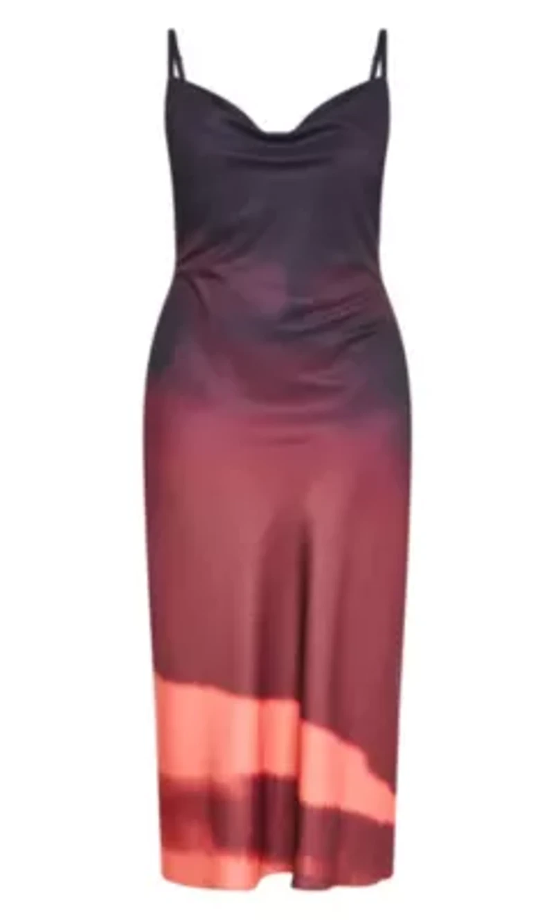 Ombre Cowl Dress