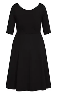 Cute Girl Elbow Sleeve Dress