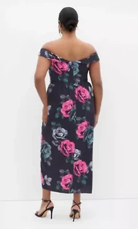 Claire Print Off Shoulder Dress