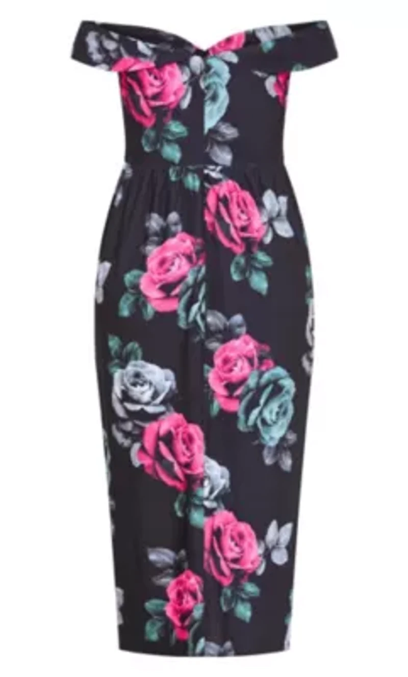 Claire Print Off Shoulder Dress