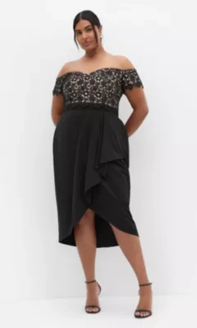 Lace Glamour Midi Dress