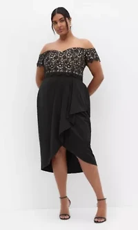 Lace Glamour Midi Dress